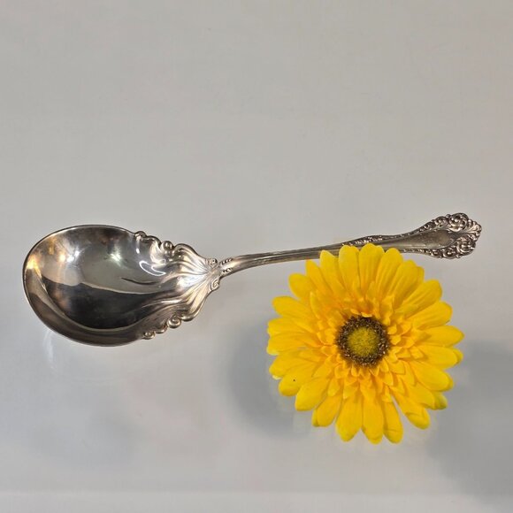 1900s Antique Alvin Sterling Silver Florentine Spoon Casserole Berry Serving 80g - Picture 1 of 12